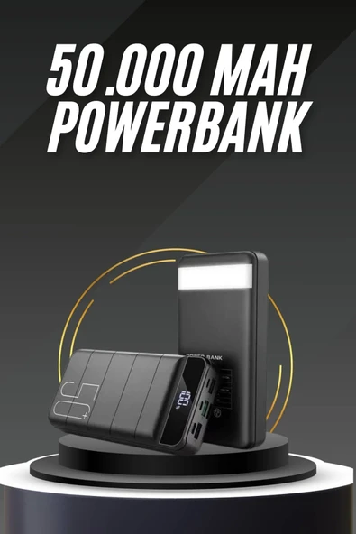 50.000 Mah Led Dijital Göstergeli USB Çıkışı Powerbank ürün görseli 1