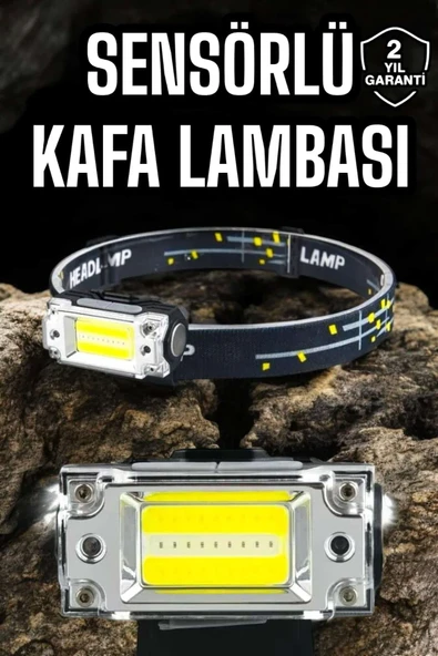 Kafa Lambası Led Fener Pratik Taşınabilir Ayarlanabilir USB Şarjlı ürün görseli 1
