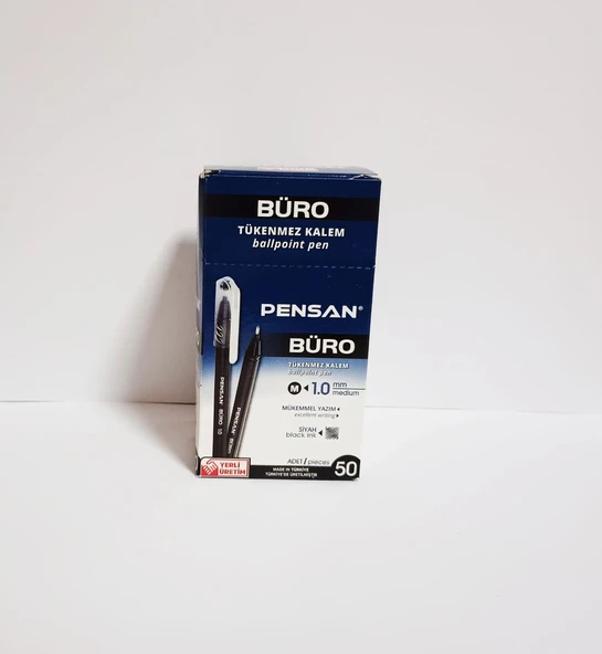 Tükenmez Kalem Pensan 2270 1mm Siyah 50`li ürün görseli 1