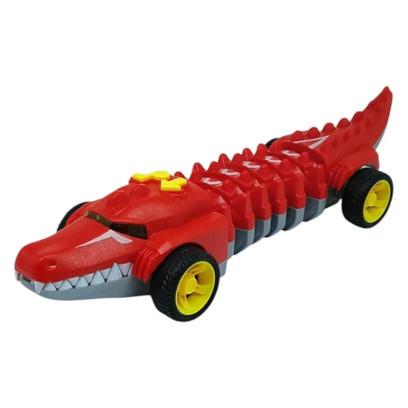Timsah Araba - Otomatik Hareketli Sesli Işıklı 32 cm - Kırmızı Timsah ürün görseli 1