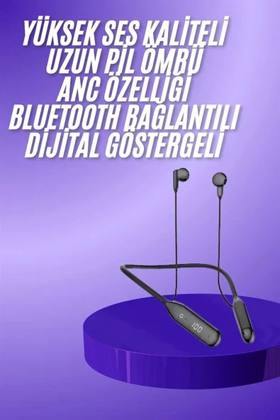 Boyun Bantlı Kablolu Yüksek Ses Kaliteli Bluetooth Kulaklık Uzun Pil Ömrü ürün görseli 1