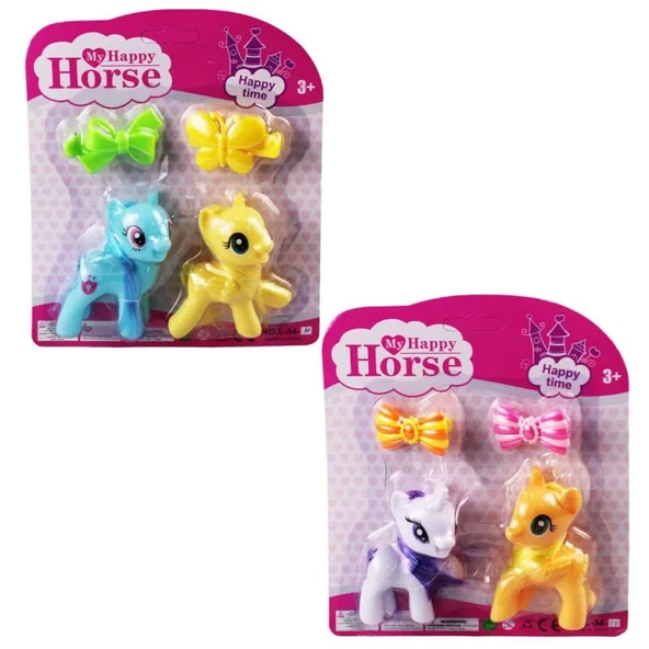 L-34-10 - PONY 2 Lİ FİGÜR SET TOKALI KARTELA ürün görseli 1