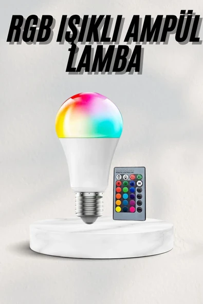 Akıllı RGB Led Ampul Led Uzaktan Kumandalı Renk Değiştiren Ampul ürün görseli 1