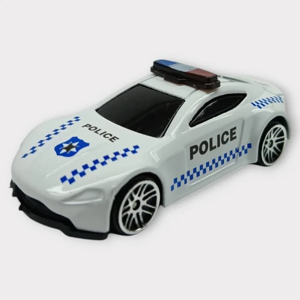 Metal Mini Polis Arabası 8 cm ürün görseli 1