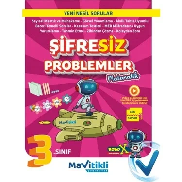 3.SINIF ŞİFRESİZ PROBLEMLER ürün görseli 1