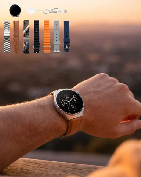 7 Kordonlu Akıllı Saat Bluetooth Arama Bildirim ve Spor Takip Özellikli ürün görseli 1