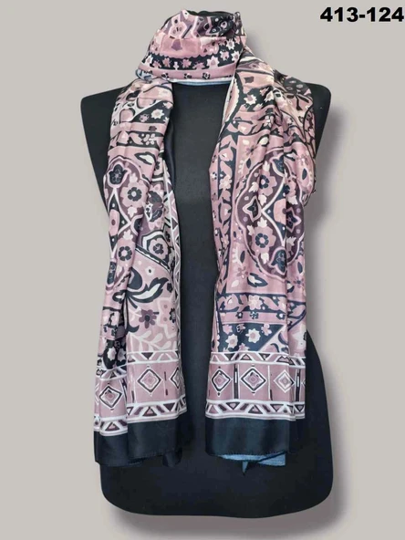 Soft İpek Etnik Desen Soft Şal 413-124 - Resim 2