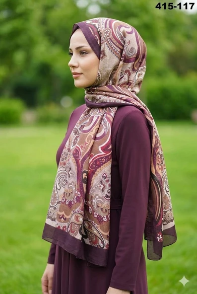 Eylül İpek Etnik Desen Soft Şal 415-117 ürün görseli 1