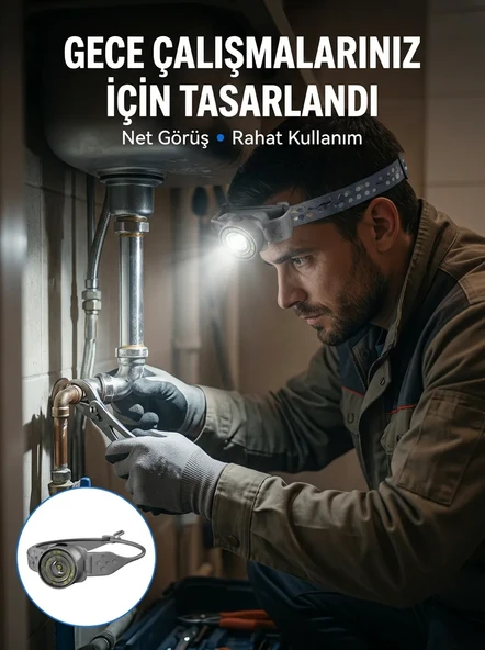 Yüksek Parlaklıklı LED Kafa Feneri Gece Çalışmaları İçin Yüksek Parlaklıklı ürün görseli 1