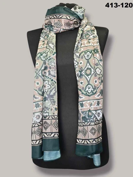 Soft İpek Etnik Desen Soft Şal 413-120 - Resim 2