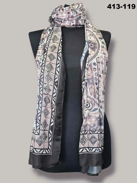 Soft İpek Etnik Desen Soft Şal 413-119 - Resim 2