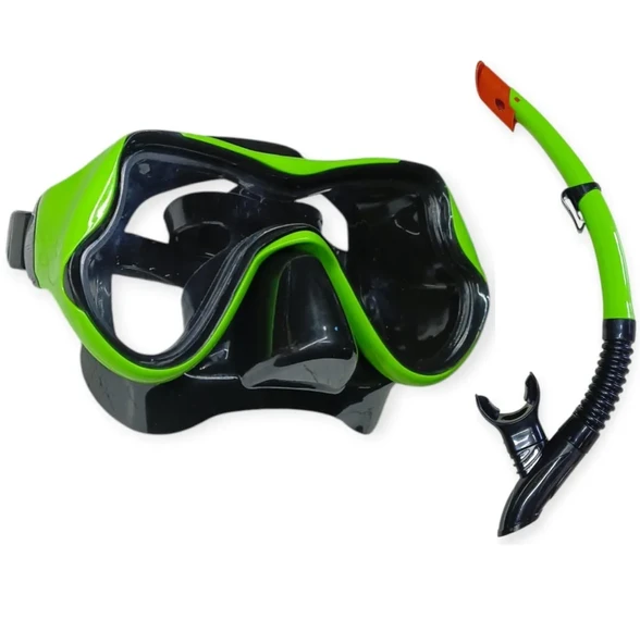 Star Diving Dalış Maskesi ve Snorkel Yetişkin - 51714-YEŞİL ürün görseli 1