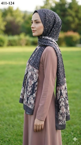 Soft İpek Etnik Desen Soft Şal 411-124 ürün görseli 1