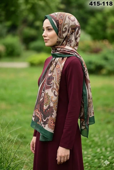 Eylül İpek Etnik Desen Soft Şal 415-118 ürün görseli 1