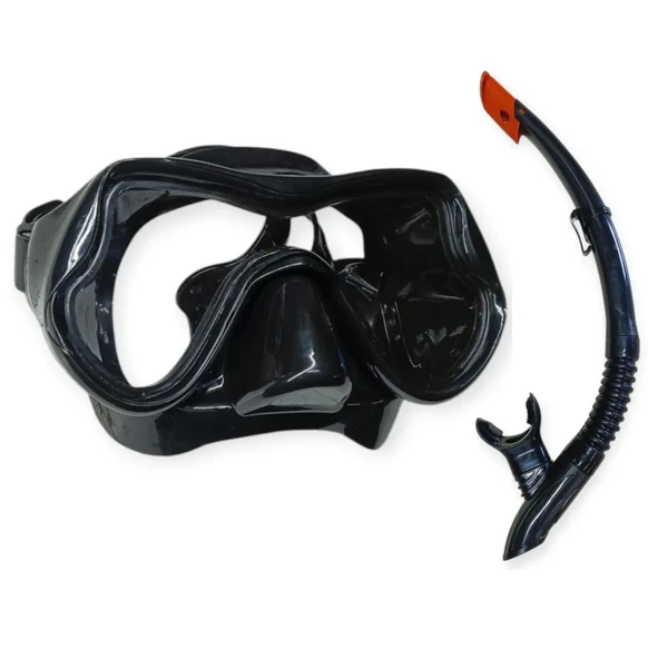 Star Diving Dalış Maskesi ve Snorkel Yetişkin - 51714-SİYAH ürün görseli 1