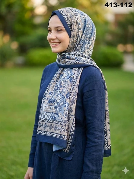 Soft İpek Etnik Desen Soft Şal 413-112 ürün görseli 1