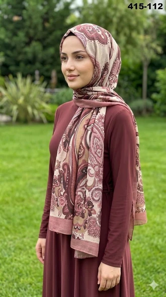 Eylül İpek Etnik Desen Soft Şal 415-112 ürün görseli 1
