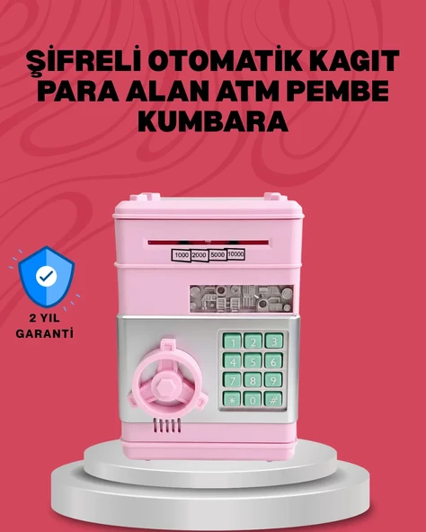 Elektronik Şifreli Otomatik Para Yutan Çocuk Kumbarası ürün görseli 1