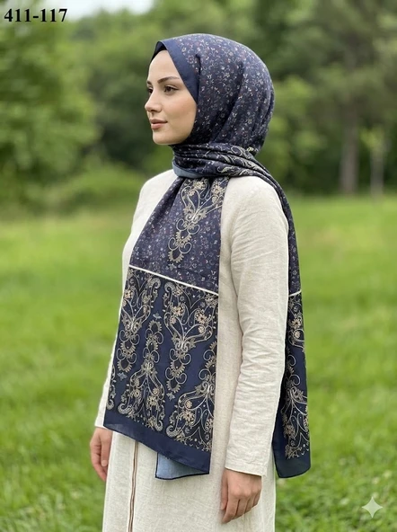 Soft İpek Etnik Desen Soft Şal 411-117 ürün görseli 1
