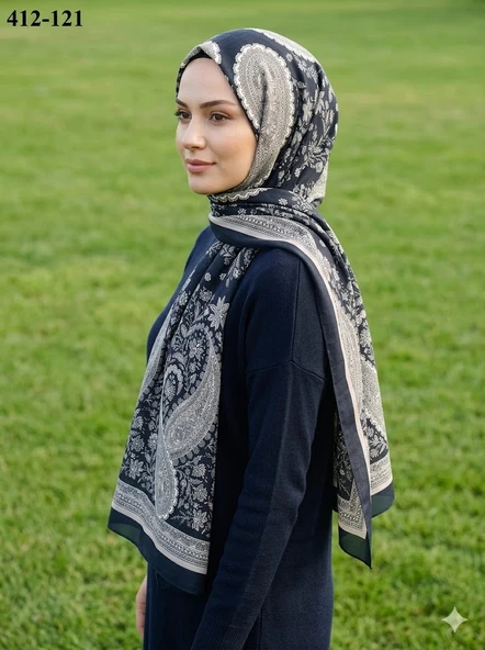 Soft İpek Etnik Desen Soft Şal 412-121 ürün görseli 1