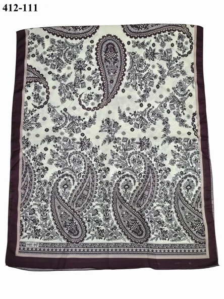 Soft İpek Etnik Desen Soft Şal 412-111 - Resim 2