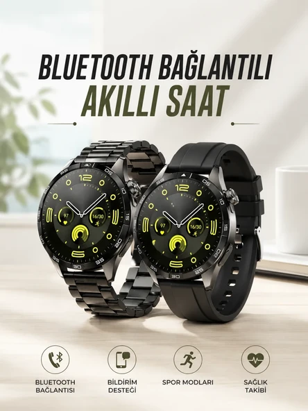 Akıllı Saat Sesli Görüşme, NFC Uyumlu, Bildirim Görme ve Uyku ve Sağlık Takibi ürün görseli 1