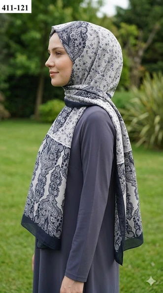 Soft İpek Etnik Desen Soft Şal 411-121 ürün görseli 1