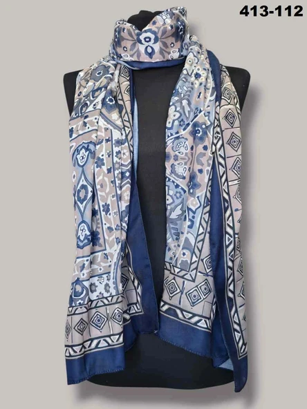 Soft İpek Etnik Desen Soft Şal 413-112 - Resim 2