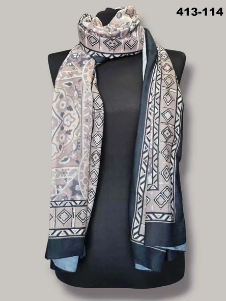 Soft İpek Etnik Desen Soft Şal 413-114 - Resim 2