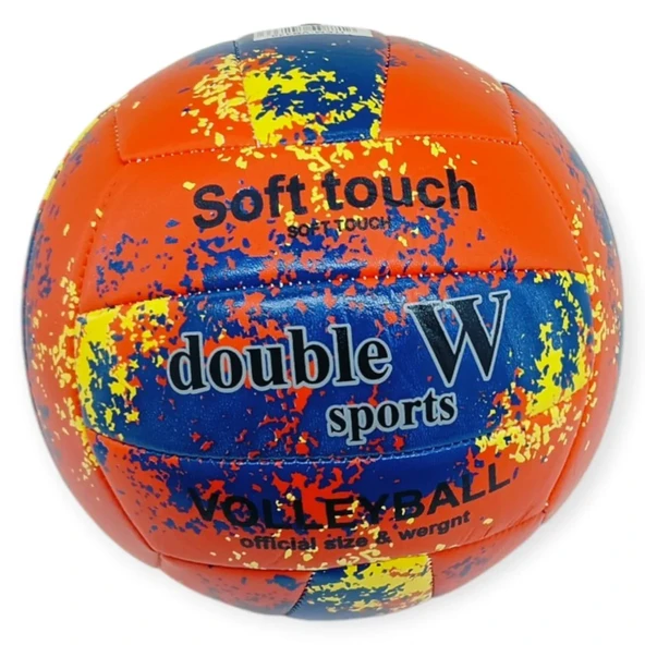 Voleybol Topu Sprey Desenli Soft Touch Dikişli 280 gr - Kırmızı ürün görseli 1