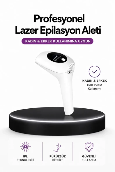 IPL Teknolojili Erkek Ve Kadın Kullanımına Uygun Lazer Epilasyon Cihaz ürün görseli 1