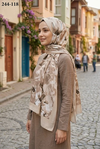 Sharell Soft Pamuk Şal (Bej Serisi) 244-118 ürün görseli 1