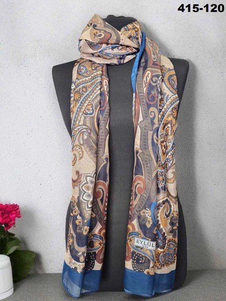Eylül İpek Etnik Desen Soft Şal 415-120 - Resim 2