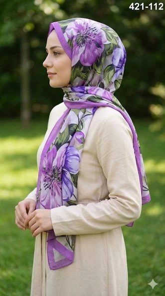 Eylül İpek Çiçek Desen Soft Şal 421-112 ürün görseli 1