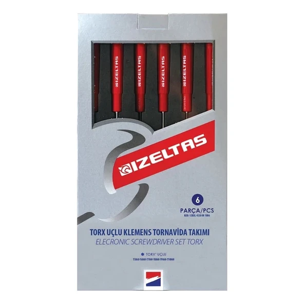 İzeltaş 4530001006 Torx Uçlu Klemens Tornavida Takımı 6 Parça ürün görseli 1