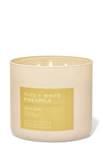 Bath & Body Works Yuzu & White Pineapple Büyük Mum 411 g ürün görseli 1
