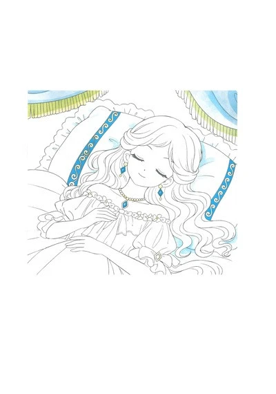 4e Anime Princess Boyama Mavi - Resim 2