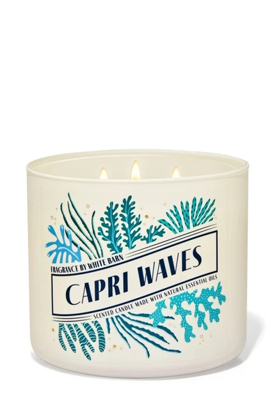 Bath & Body Works Capri Waves Büyük Mum 411 g ürün görseli 1