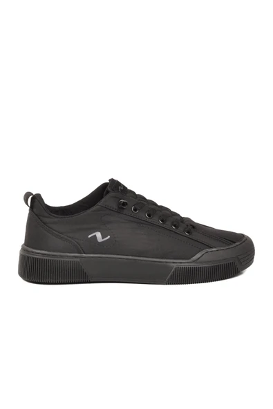 Siyah Bağcıklı Unisex Sneaker - Resim 2