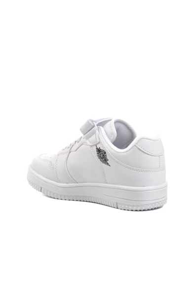 Beyaz Cırtlı Erkek Çocuk Sneaker - Resim 4