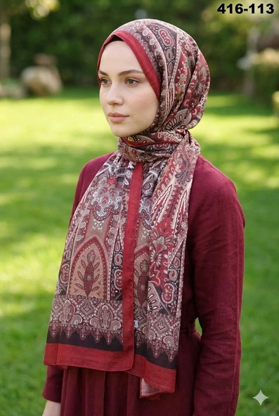 Eylül İpek Etnik Desen Soft Şal 416-113 ürün görseli 1