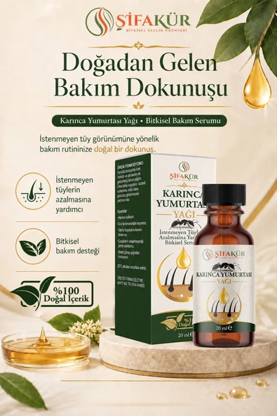 Karınca Yumurtası Yağı Tüy Azaltıcı Tüy Epilasyon Sonrası Serum 20 ml ürün görseli 1