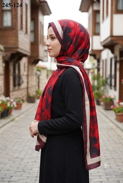Sharell Soft Pamuk Şal (Bordo Serisi) 245-124 ürün görseli 1