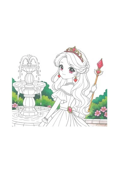 4e Anime Princess Boyama Kitabı Pembe - Resim 2