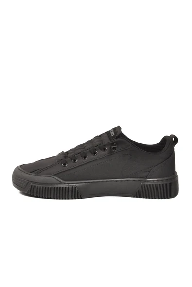 Siyah Bağcıklı Unisex Sneaker - Resim 4