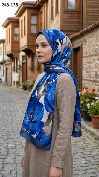 Sharell Soft Pamuk Şal (İndigo) 243-125 ürün görseli 1