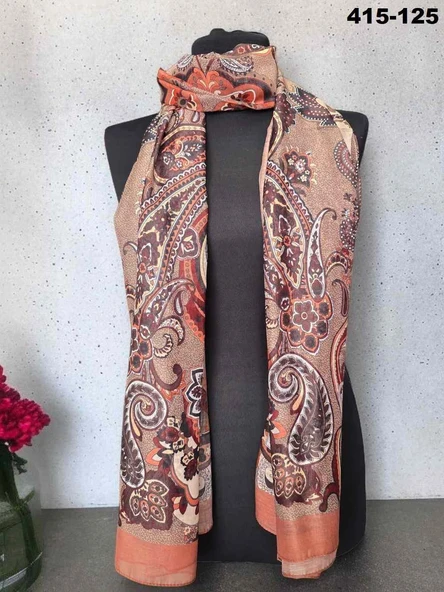Eylül İpek Etnik Desen Soft Şal 415-125 - Resim 2