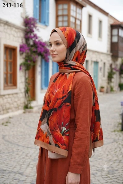 Sharell Soft Pamuk Şal (Şeftali) 243-116 ürün görseli 1