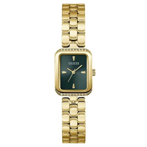 GUESS GUGW0865L8 YEŞİL KADRAN ALTIN KAPLAMA DİKDÖRTGEN KADIN KOL SAATİ ürün görseli 1