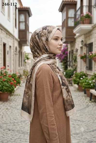 Sharell Soft Pamuk Şal (Bej Serisi) 244-112 ürün görseli 1